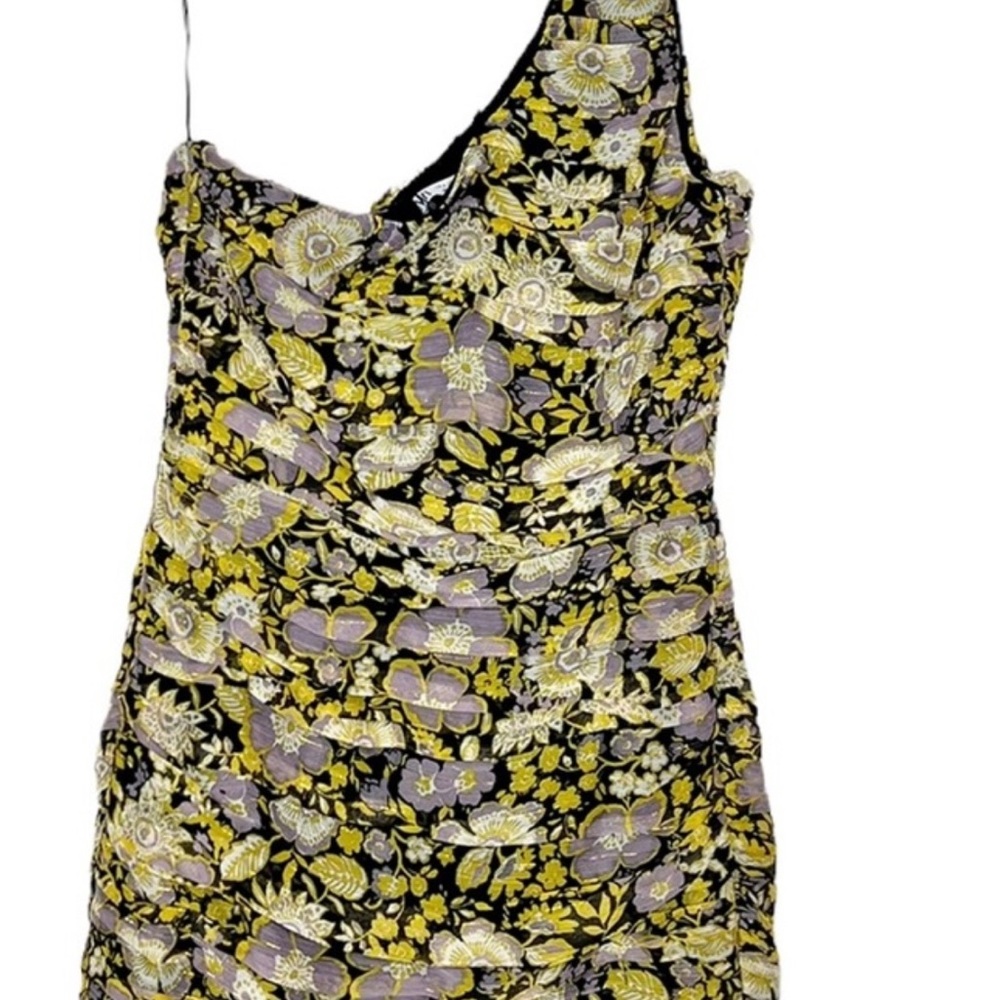 3 for $50 Zara Floral One-Shoulder Dress - Picture 4 of 8